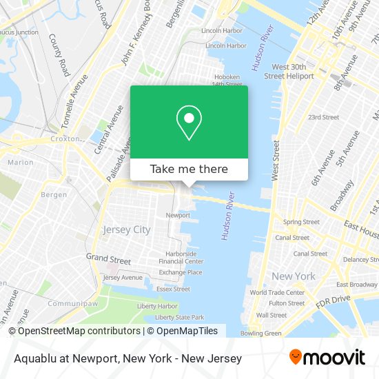 Aquablu at Newport map