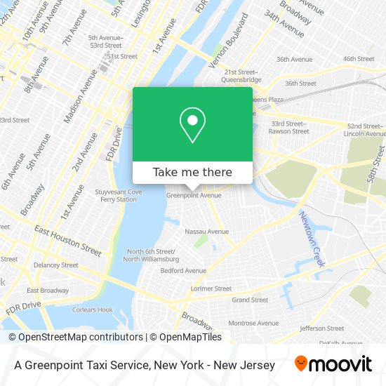 A Greenpoint Taxi Service map