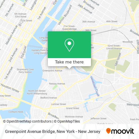 Mapa de Greenpoint Avenue Bridge