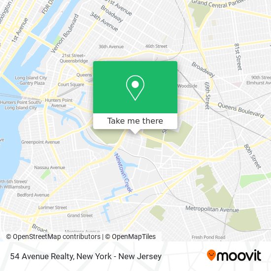 54 Avenue Realty map