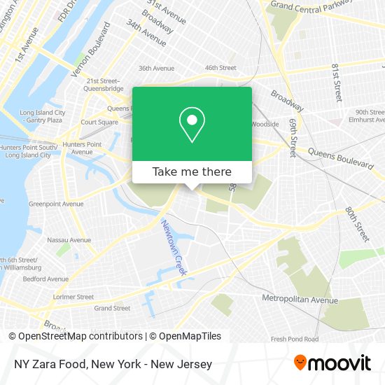 NY Zara Food map