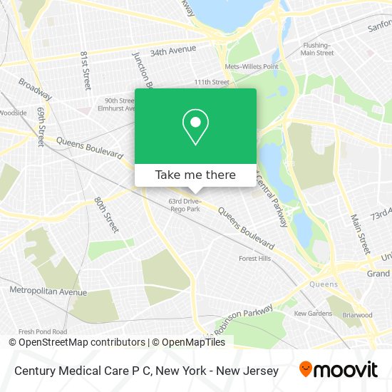 Century Medical Care P C map