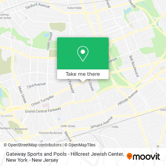 Gateway Sports and Pools - Hillcrest Jewish Center map