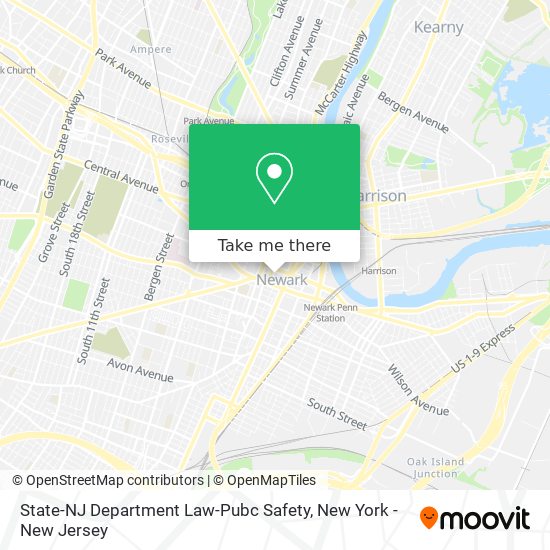 Mapa de State-NJ Department Law-Pubc Safety