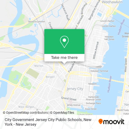 Mapa de City Government Jersey City Public Schools