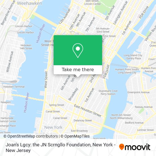 Mapa de Joan's Lgcy: the JN Scrngllo Foundation