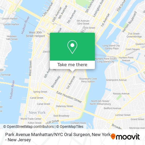 Park Avenue Manhattan / NYC Oral Surgeon map