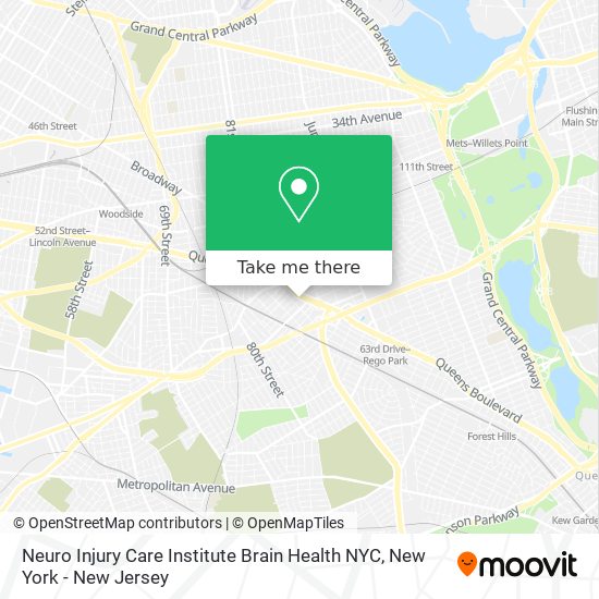 Mapa de Neuro Injury Care Institute Brain Health NYC