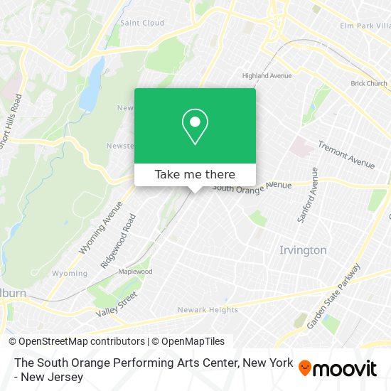 Mapa de The South Orange Performing Arts Center