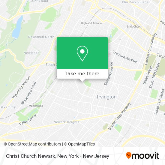 Christ Church Newark map