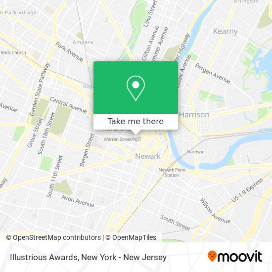 Illustrious Awards map