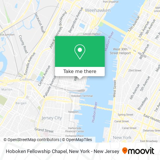 Hoboken Fellowship Chapel map