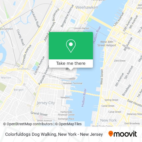 Colorfuldogs Dog Walking map