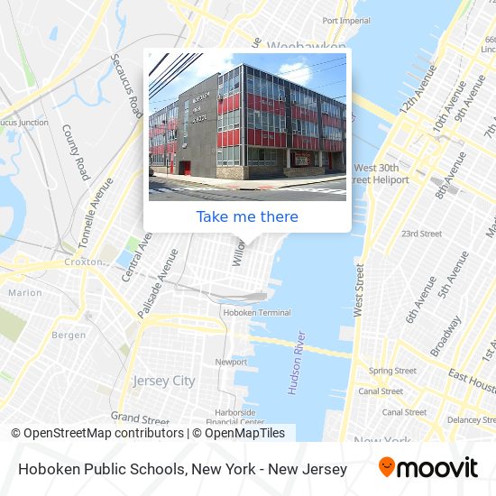 Hoboken Public Schools map