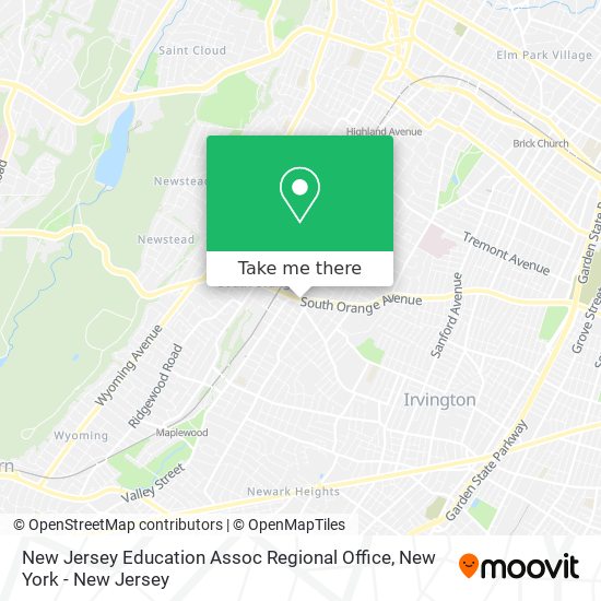 Mapa de New Jersey Education Assoc Regional Office