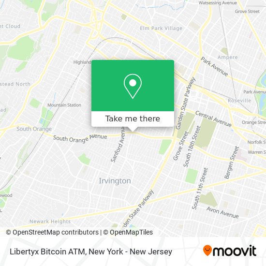 Mapa de Libertyx Bitcoin ATM