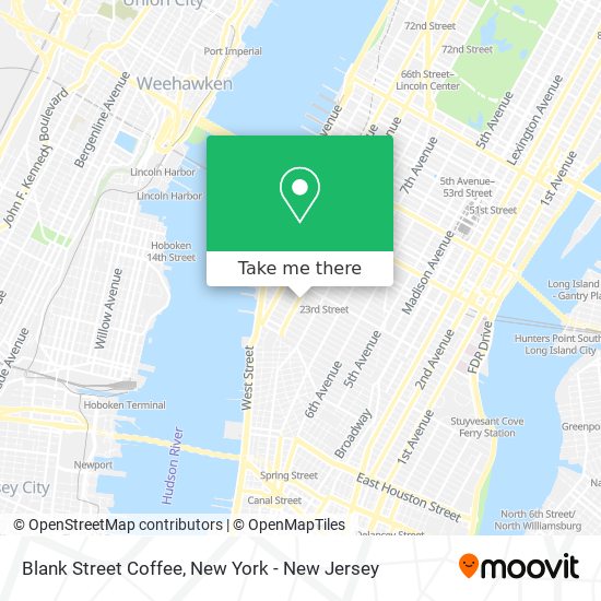 Mapa de Blank Street Coffee