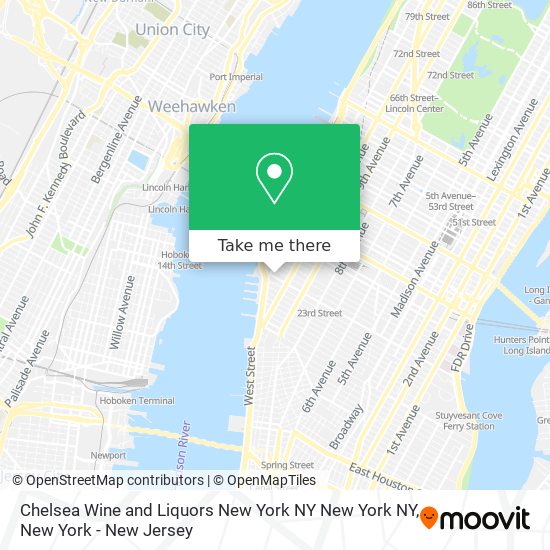 Chelsea Wine and Liquors New York NY New York NY map