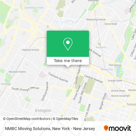Mapa de NMBC Moving Solutions