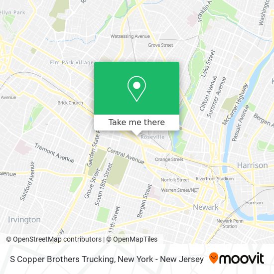 S Copper Brothers Trucking map