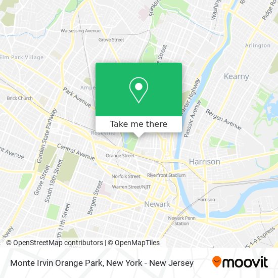 Monte Irvin Orange Park map