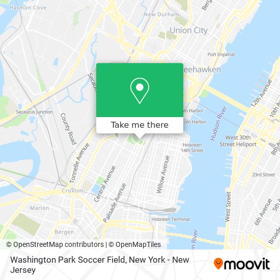 Washington Park Soccer Field map