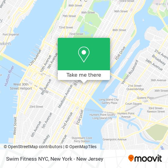 Mapa de Swim Fitness NYC