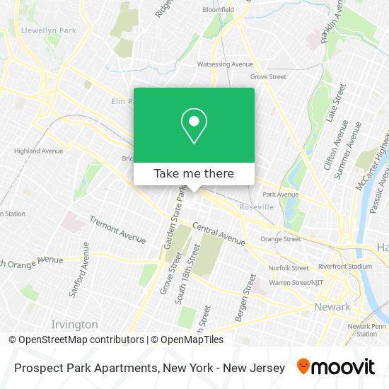 Mapa de Prospect Park Apartments