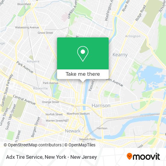 Adx Tire Service map