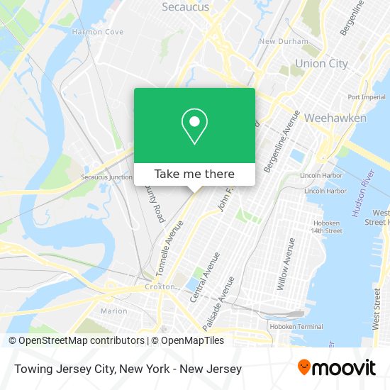 Towing Jersey City map