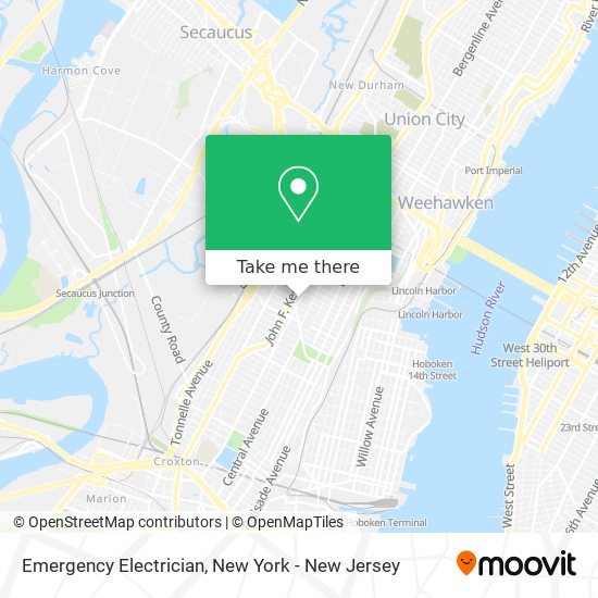 Emergency Electrician map