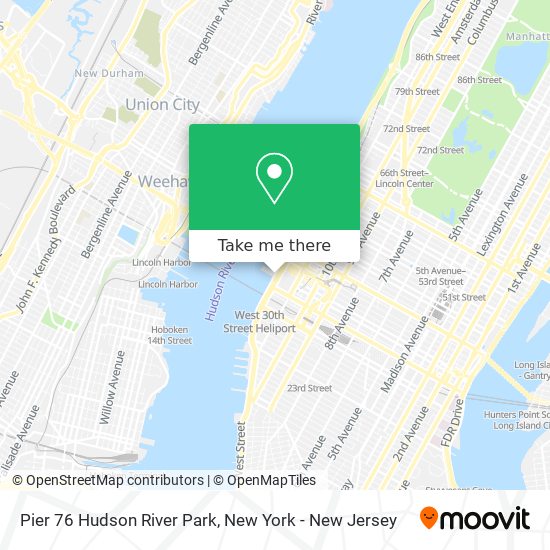 Mapa de Pier 76 Hudson River Park