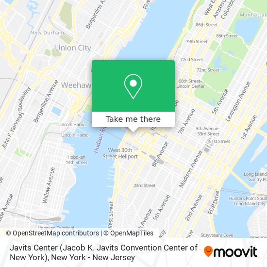 Mapa de Javits Center (Jacob K. Javits Convention Center of New York)