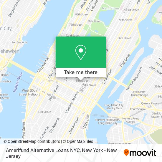 Mapa de Amerifund Alternative Loans NYC