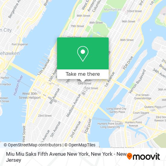 Miu Miu Saks Fifth Avenue New York map