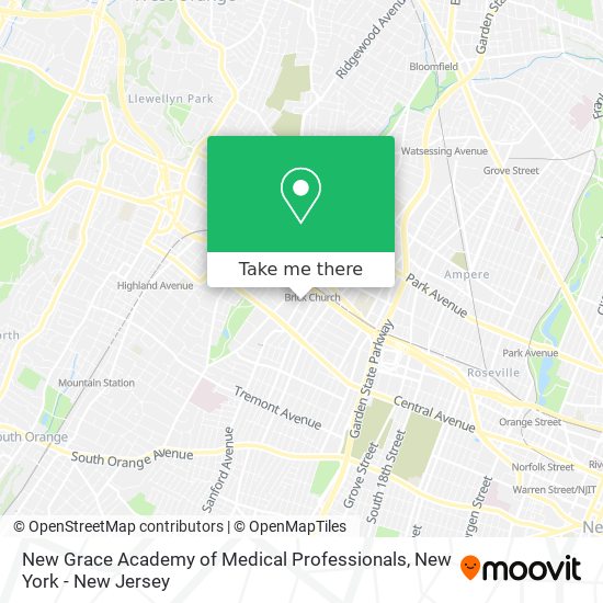 New Grace Academy of Medical Professionals map