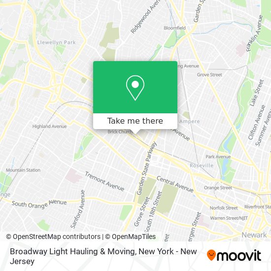 Mapa de Broadway Light Hauling & Moving