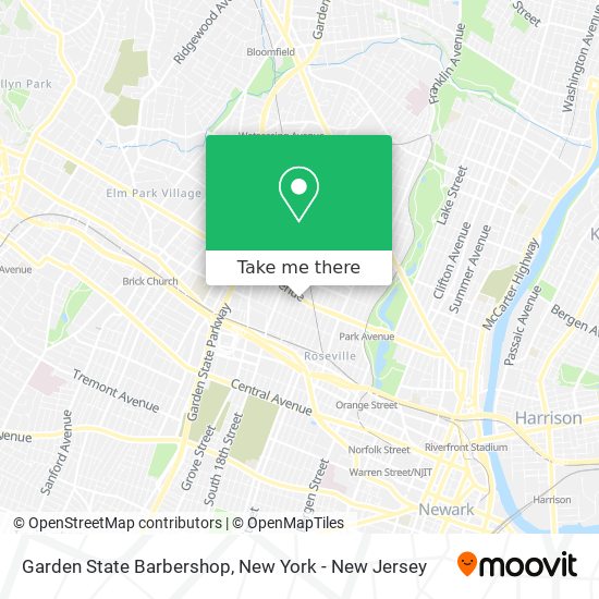 Mapa de Garden State Barbershop