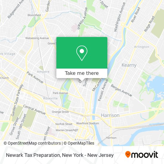 Newark Tax Preparation map