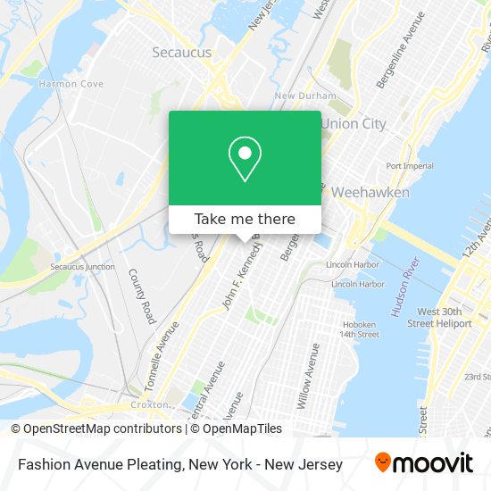 Fashion Avenue Pleating map