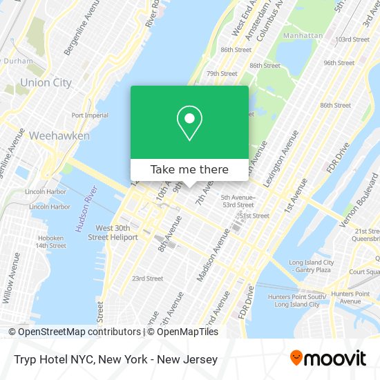 Mapa de Tryp Hotel NYC
