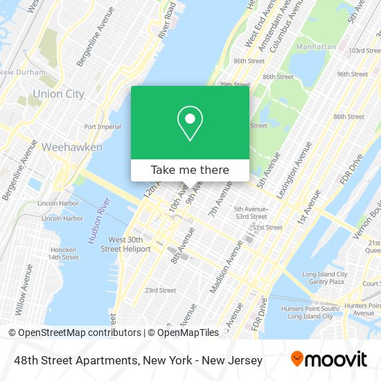 Mapa de 48th Street Apartments