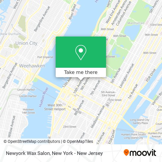 Mapa de Newyork Wax Salon