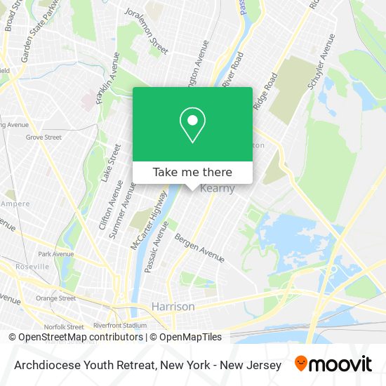 Archdiocese Youth Retreat map