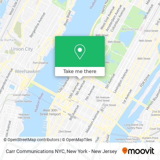 Mapa de Carr Communications NYC