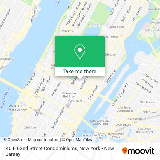 40 E 62nd Street Condominiums map