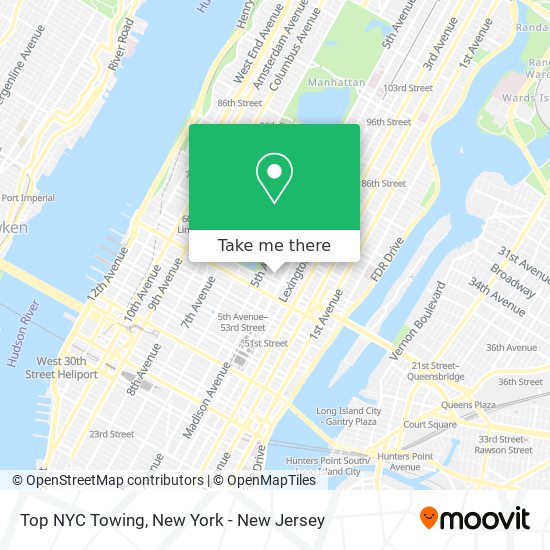 Top NYC Towing map