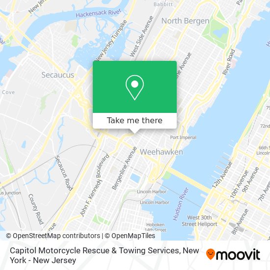 Capitol Motorcycle Rescue & Towing Services map