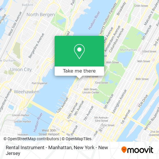 Rental Instrument - Manhattan map