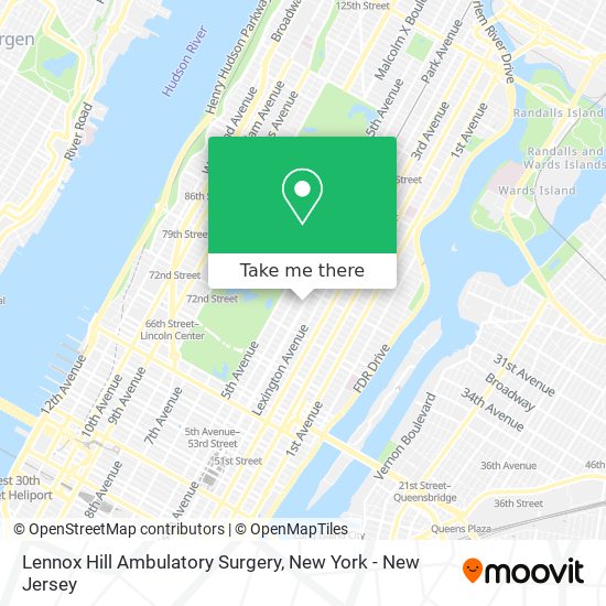 Lennox Hill Ambulatory Surgery map